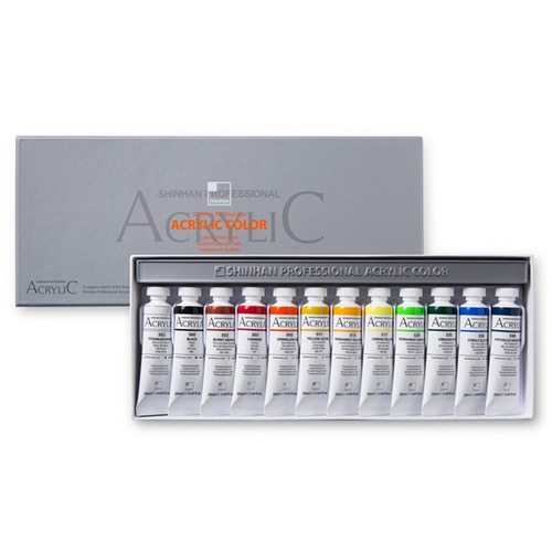 신한 아크릴물감 전문가용 20ml 12색 세트